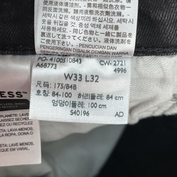 Levi's 511 Mens Black Slim Fit Jeans Size 34 x 32 - Picture 4 of 5